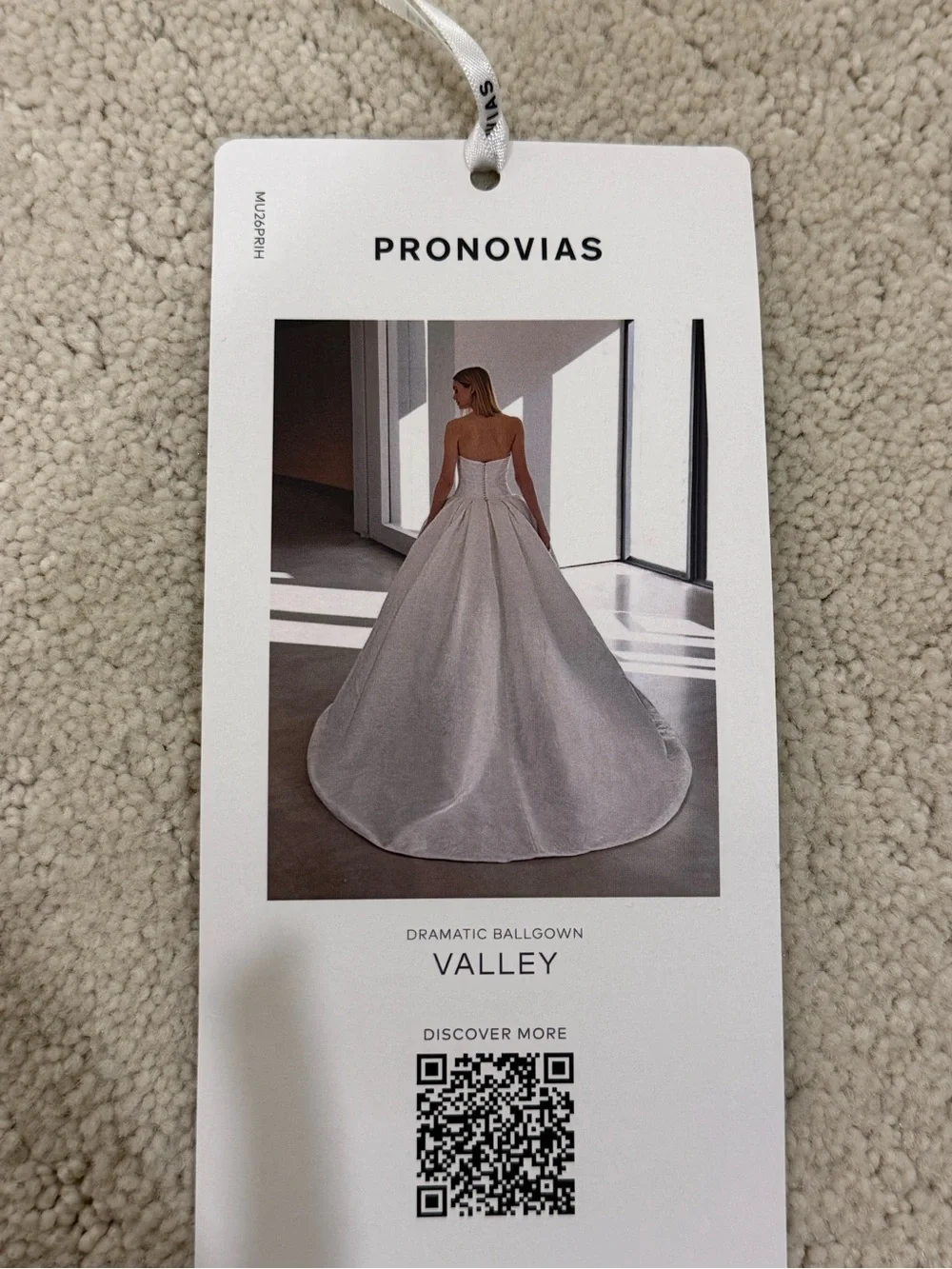 Pronovias White Wedding dress, cathedral veil & lace gloves